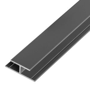 6mm, S-Polytec® Alu H-Profil Anthrazit (RAL 7016) in 2m | U-Profil H-Profil Eckprofil Aluprofil Abschlussprofil Kantenprofil Einschubprofil