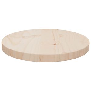 vidaXL Tischplatte Ø30x2,5 cm Massivholz Kiefer