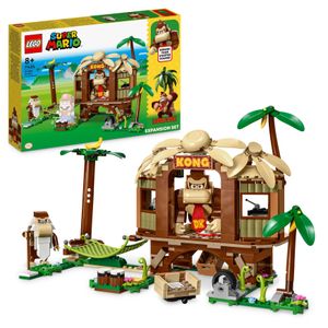 LEGO 71424 Super Mario Donkey Kongs Baumhaus – Erweiterungsset, baubares Baumhaus-Spielzeug mit 2 Figuren zum Kombinieren mit einem Starterkurs, Spielset für Kinder, Jungen und Mädchen ab 8 Jahren