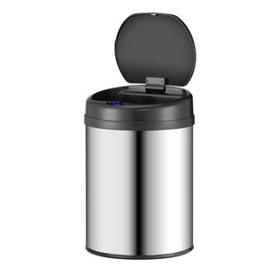 Juskys Automatik Mülleimer mit Sensor 30L für Küche - elektrischer Deckel - Silber