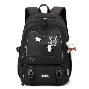 Schulrucksack Kinderrucksack Schultasche Jungen Mädchen Rucksack Schulranzen für Outdoor Reise Daypacks, schwarz