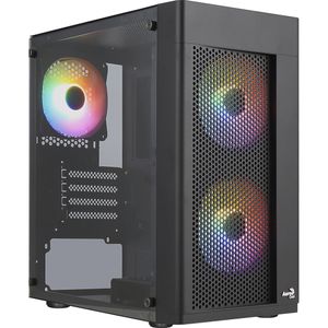 AEROCOOL ADVANCED TECHNOLOGIES Aerocool Hexform - Mini Tower - PC - Schwarz - micro ATX - Mini-ITX - ABS - SPCC - Rücken - Vorderseite AEROCOOL ADVANCED TECHNOLOGIES Aerocool Hexform - Mini Tower - PC - Schwarz - micro ATX - Mini-ITX - ABS - SPCC - Rücken - Vorderseite