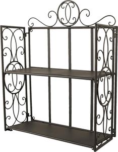 Clayre & Eef Wandregal 41x18x53 cm Schwarz Eisen