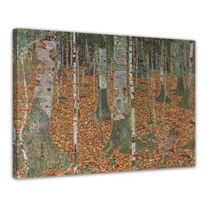 Leinwandbild - Gustav Klimt - Birkenwald, Größe:120 x 90 cm