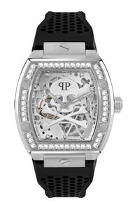 Philipp Plein PWBAA1323 Zegarek na rękę The $keleton Automatic w kolorze czarnym/srebrnym