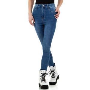 Ital-Design Damen Jeans High Waist Jeans Blau Gr.25