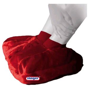 Fußwärmer mit Wärmflasche rot Füße warmhalten