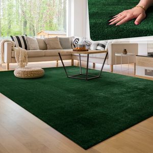 Teppich Wohnzimmer Kurzflor Waschbar Weich Modernes Einfarbiges Muster Grösse 300x400 cm