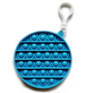 Fidget Toys Push Pop Schlüsselanhänger - Antistressspielzeug Kreis Blau