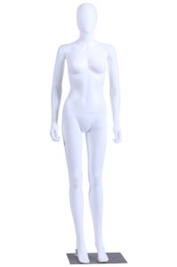 FC-7W weibliche Schaufensterpuppe FC-7White matt weiß "ohne Gesicht"Arme und Kopf 360 Grad drehbar Schaufensterpuppe female Mannequin egghead