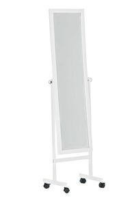 Standspiegel CP350, Ankleidespiegel Spiegel, Holz  weiß