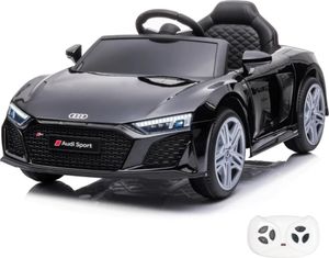 Elektro-Kinderfahrzeug 12V - Audi R8 Spyder - 1 bis 5 Jahre - mit Fernbedienung - Schwarz
