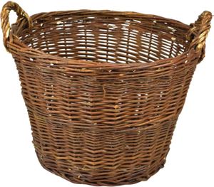 Gartenkorb aus Weide, mit Griffen, Holzkorb, Pflanzkorb, Kartoffelkorb 36 cm