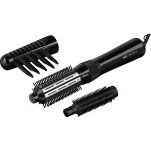 Braun Warmluft-Lockenbürste atin Hair 3 AS 330 inklusive Kamm- und Bürstenaufsatz schwarz