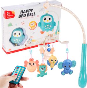 MalPlay mobil s hudobnou skrinou a diaľkovým ovládaním | detský mobil do postieľky | automatické vypínanie | hračka pre novorodencov a batoľatá| vybavenie pre deti od narodenia