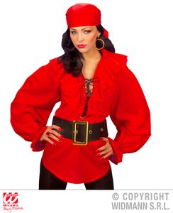 Rote Piraten-Bluse - Renaissance Bluse Gr. M Piratenbluse Pirat Piratin