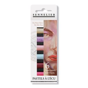 SENNELIER N132288.06 Extra-Soft Halb Pastell 6 Sticks Set, Pigment, Hochformat, helle Töne, Set of 6