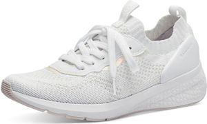 Tamaris damskie trampki skarpety sznurowane buty stretch 1-23714-42, rozmiar:40 EU, kolor:Biały