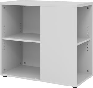 bümö office Anstellcontainer - mit 4 Regalfächern - Nachbildung: Grau