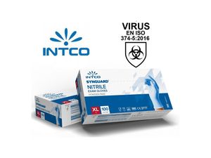 INTCO SYNGUARD® Nitril Untersuchungshandschuhe blau, Größe:L, Inhalt: 10 x 100 Stück