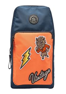 FOSSIL Umhängetasche Sport Sling Bag Patches orange blau