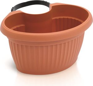 Květináč na okap TERRA 15,8 cm - barva: terakota