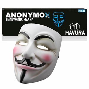 ANONYMOX Guy Fawkes Maska Anonymous Vendetta Halloween Party Maska Cosplay Karneval Mardi Gras Demo Převleková maska