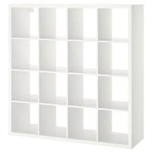 Ikea KALLAX – Regal, weiß, 147 x 147 cm (16 er), Holz,