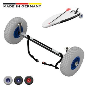 Edelstahl SUP-Räder Stand Up Paddle Board Wheels Transport-Wagen SUPROD UP260, grau/blau