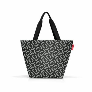 reisenthel shopper M, taška, nákupná taška, taška na nosenie, polyesterová tkanina, Signature Black, 15 L, ZS7054
