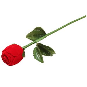 Ringbox Blumenform Straußform Rose Samt Ringschachtel, Geschenkbox Verlobung Ehering Boxen Schmuck - ROSABOX