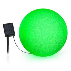 Shinestone Solar 50 Kugelleuchte Solarpanel Ø50cm RGB-LED IP68 Akku grau meliert