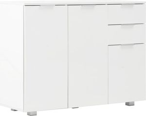 vidaXL Sideboard Hochglanz-Weiß 107x35x80,5 cm