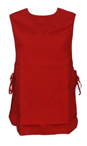 Chasuble Kasack Überwurf Schürze Baumwolle/Polyester, Größe:S, Farbe:rot zum Binden
