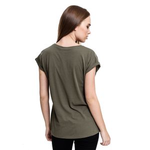 Urban Classics - Ladies Extended Shoulder Tee TB771 olive Shirt Oberteil Damen Größe L