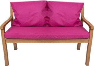 Vankúše na záhradnú lavicu ružové | Vankúš na sedenie 130x60x7 + opierka chrbta 2x 56x50cm | Vankúše na záhradnú pohovku pre 2 osoby | Vankúše na záhradnú hojdačku