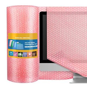 Switory Luftpolsterfolie - 1 Rolle mit 11 m, Breite 40,7 cm, zum Verpacken von empfindlichen Artikeln, pink