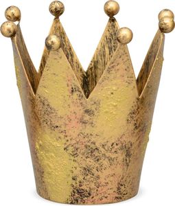 Krone Dekoaufsteller Windlicht Aufsteller gold Ø 10x10 cm