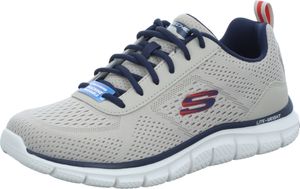 Skechers Herren-Sneaker TRACK - LESHUR Taupe-Beige-Blau-Weiß, Farbe:beige/schlamm, EU Größe:411/2