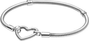 Pandora Armband 599539C00 Bracelet Chain Heart Closure Snake Chain Bracelet Sterling Silber 925 19