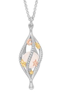 Angelcaller ERN-UNIVERSE_RQ_TRI Dámský náhrdelník měsíc stříbro 925 60 cm