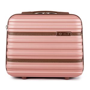 Solier Hartschalen Reisekoffer, Gepäck, Reisekosmetikkoffer, Handgepäck, XS-Koffer  11 L rosa