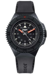 Traser P69 Black Stealth Black Herrenuhr 109855 Kautschukband 46 mm