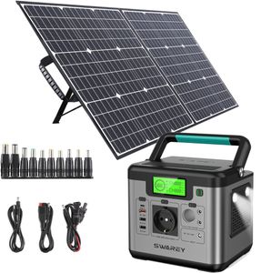 SWAREY S500 Pro Tragbare Powerstation Solargenerator 518Wh LiFePO4-Batterie mit 100W Faltbare Solar Panel inklusive, Solarspeicher Solar Generator für Camping Home Vanlife Off Grid Emergency