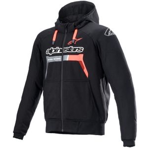 Alpinestars Chrome Ignition Hoodie Black/Red Fluorescent 2XL Kurtka tekstylna