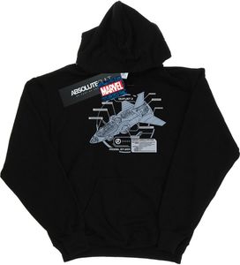 Marvel - "The Avengers Quinjet Breakdown" Kapuzenpullover für Jungen BI9480 (152-158) (Schwarz)