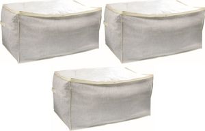 MSV® 3 części - Składana torba XXL do przechowywania kołder pod łóżkiem z zamkiem błyskawicznym 91 x 53 x 47 cm