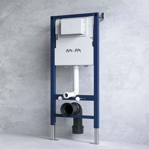 AM.PM II12709 Prime fit Vorwandelement Unterputz WC Unterputzspülkasten Spülkästen für Wand-WC Vorwandspülkasten Montageelement Hängewand Element ohne Drückerplatte