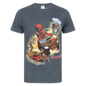 Marvel Deadpool Herren 4x4 T-Shirt NS4428 (L) (Anthrazit)