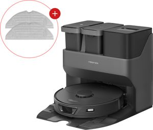 Odkurzacz robot Roborock S7 Max Ultra 5500 Pa, 5500 Pa, 60 W, samosuszenie/osuszanie ciepłym powietrzem, ze ściereczkami VibraRise, czarny